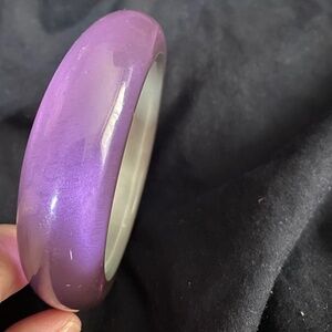 Vintage Purple Lucite Bangle Bracelet